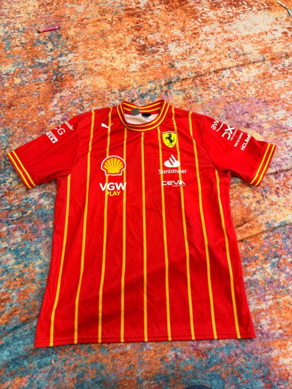 Puma Scuderia Ferrari Charles Leclerc #16 Replica Team Jersey Red Size Large F1